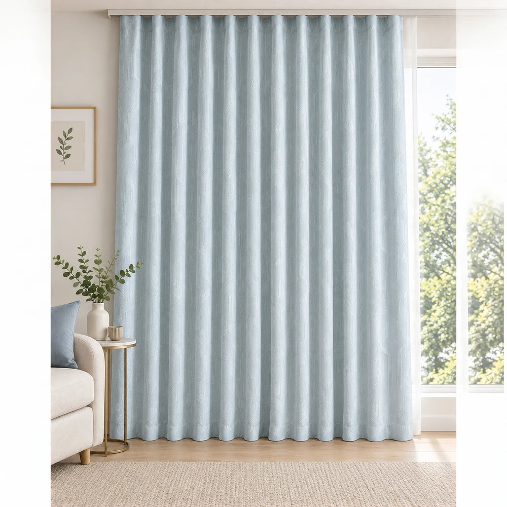 Carducci Velvet Textured Unlined Taped Curtain