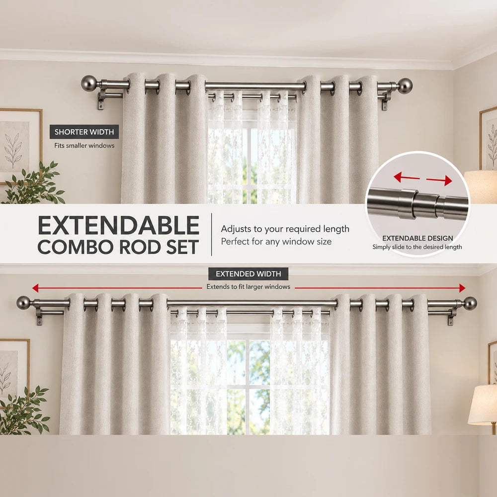 Extendable Curtain Rod 1.5 - 3.0M