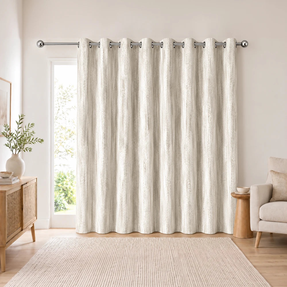 Barkweave Eyelet Lined Curtain