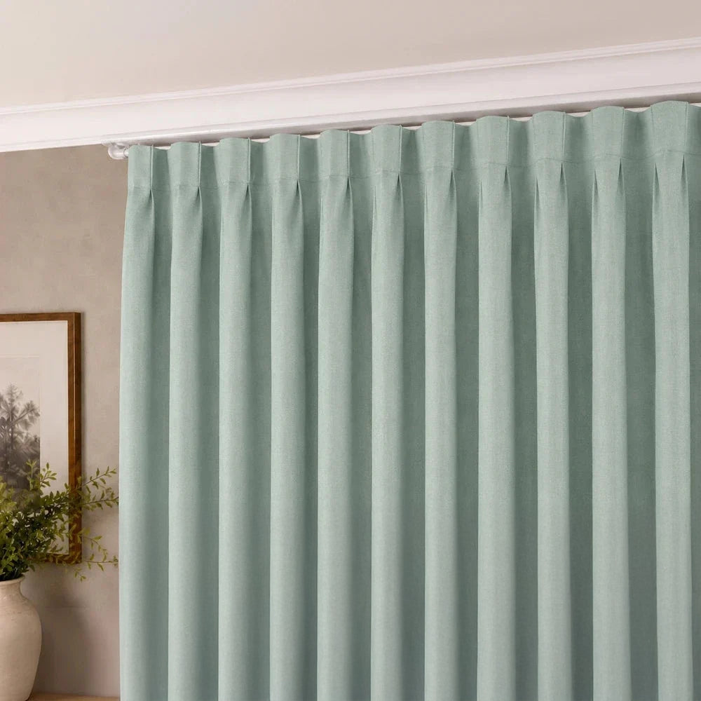 Faux Silk Curtain Taped Lined Curtain