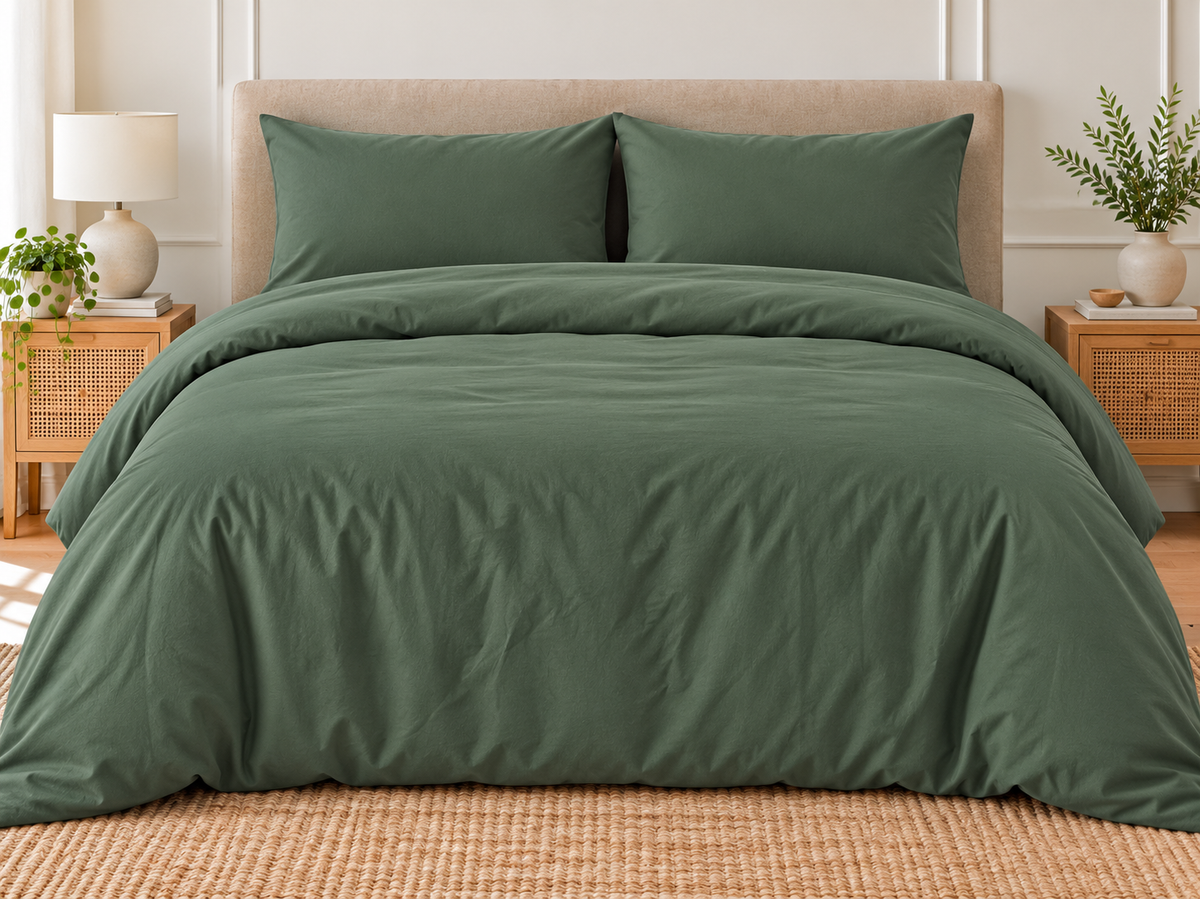 Horrockses Stone Wash Duvet Cover Set