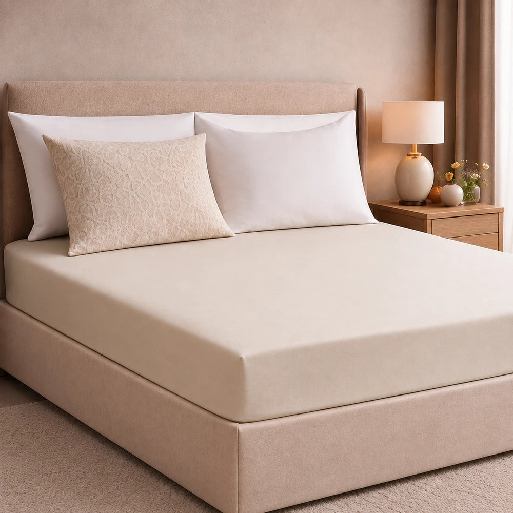 Plain Microfibre Fitted Sheet