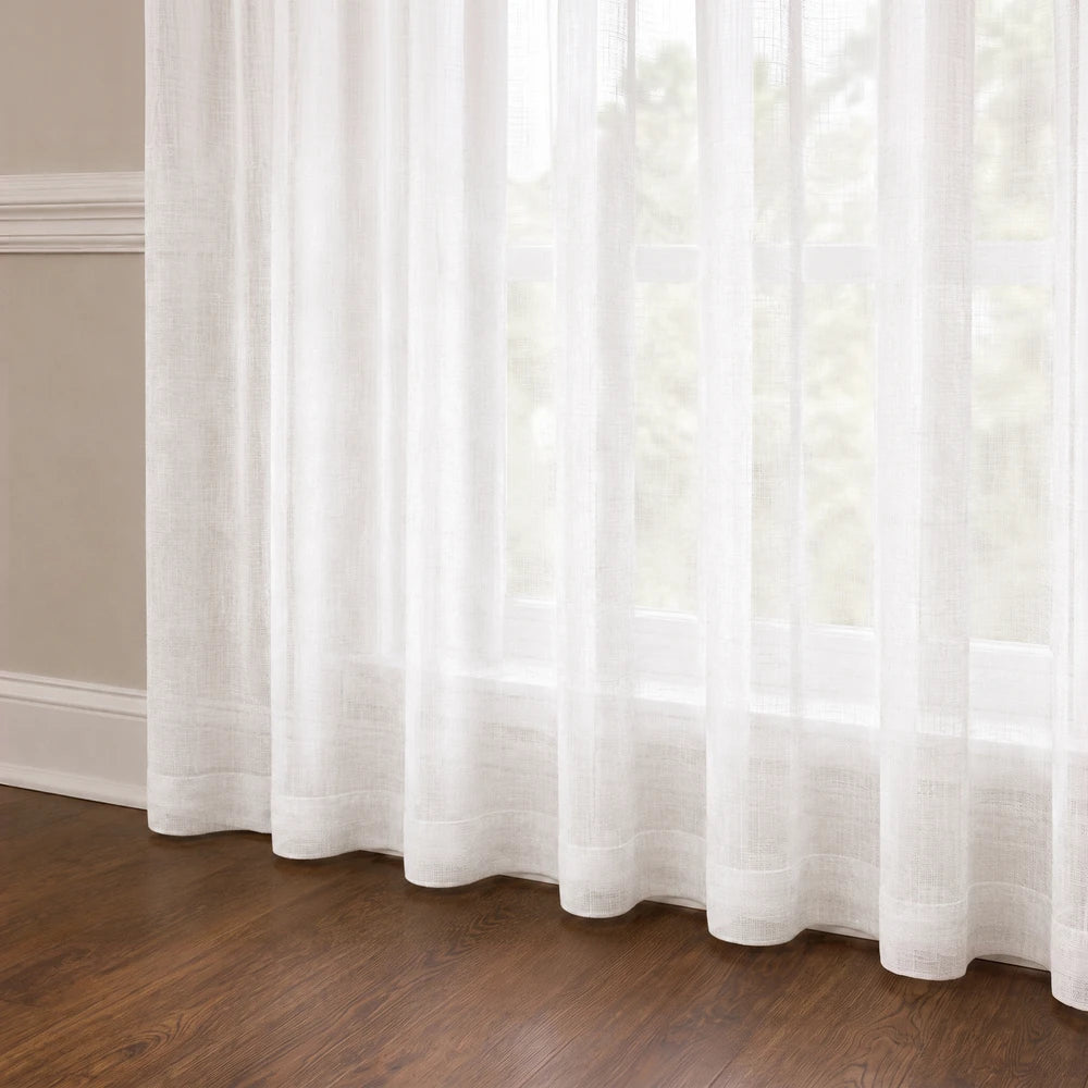 Plain Voile Ready to Hang Curtains - 145 x 218cm