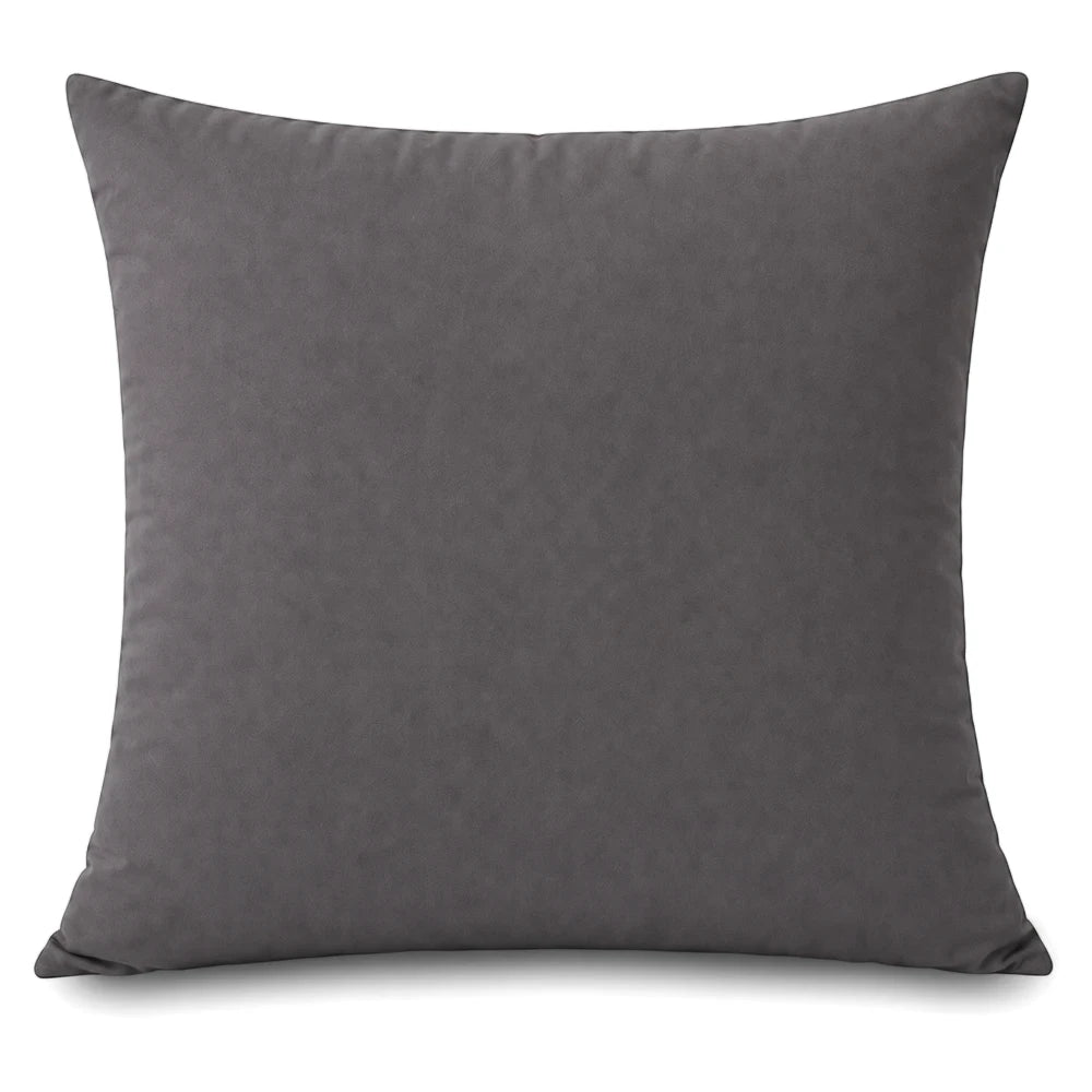 Dark grey Whisper Soft Microfibre Continental Pillowcase, showcasing its smooth texture and square shape in a clean studio
