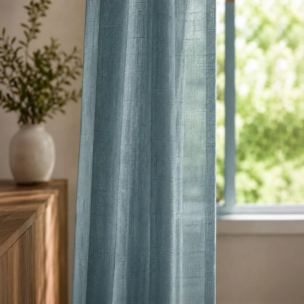 Sheer Voile Taped Curtain 290 x 218cm