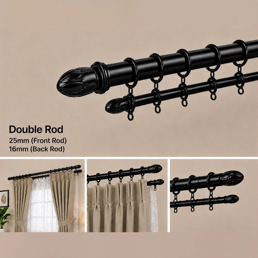 Eyelet Curtain Rod Combo with Rings