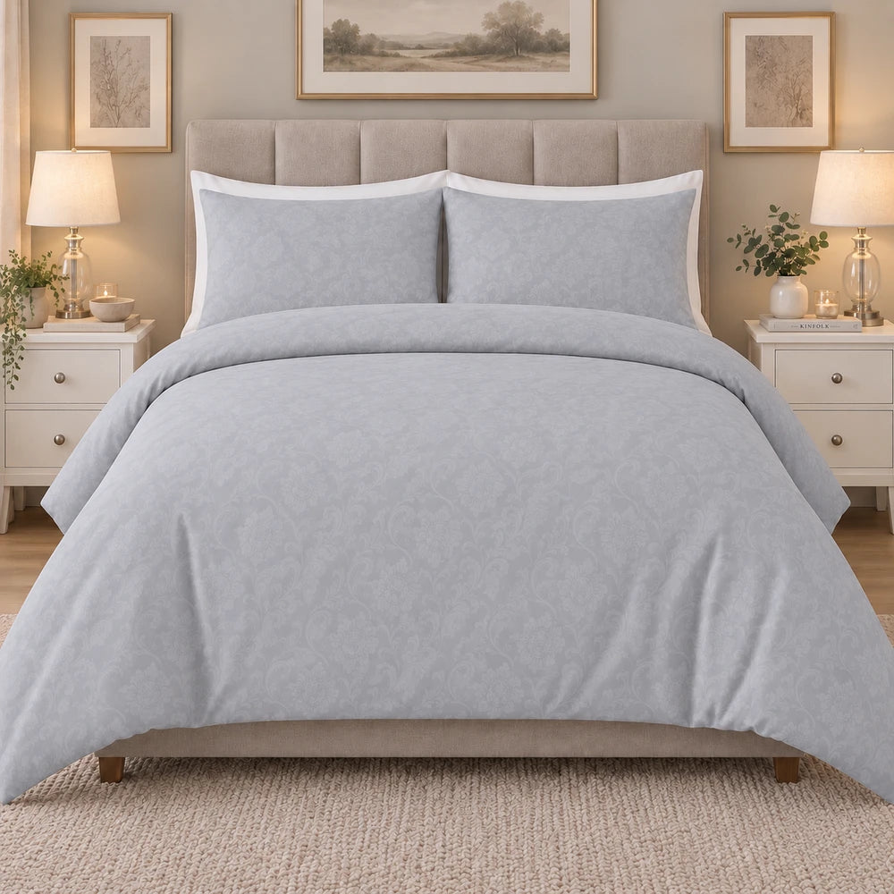 Cotton Co Kate Duvet Cover Set - Grey