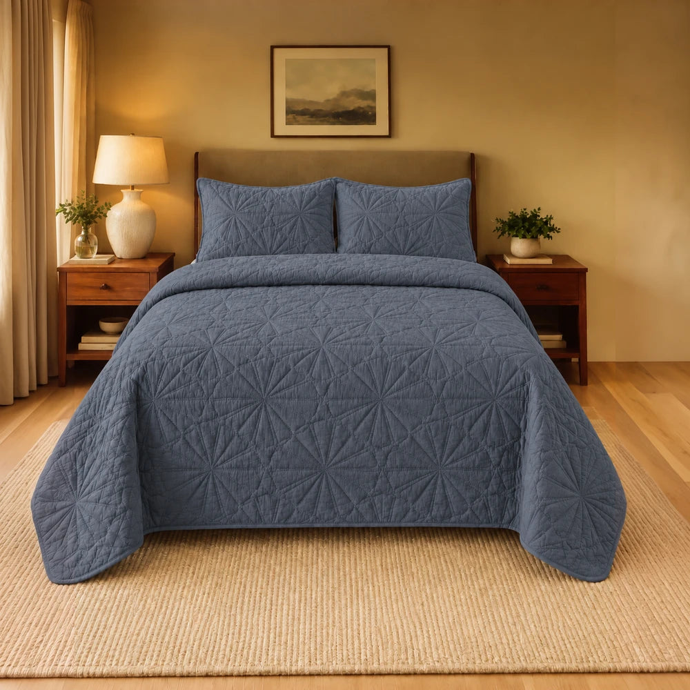 3Pc Pierre Cardin Pinsonic Quilt