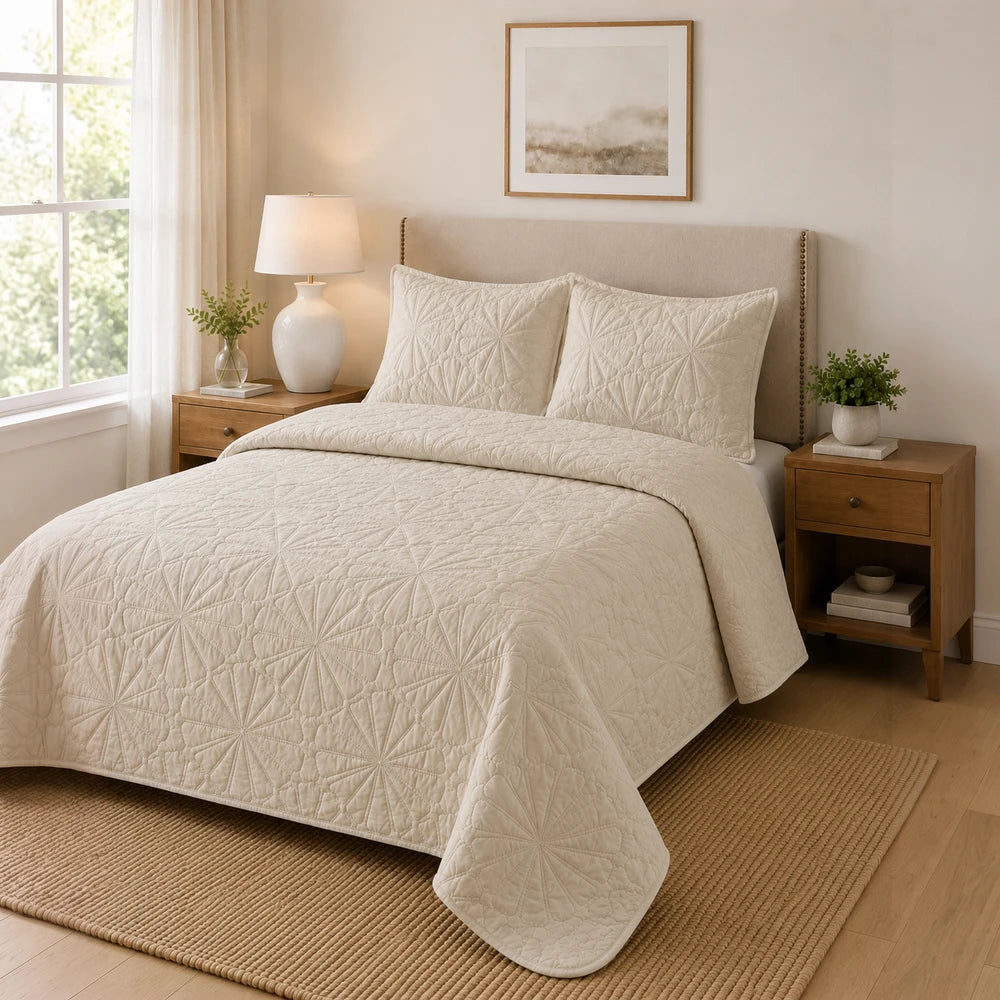 3Pc Pierre Cardin Pinsonic Quilt