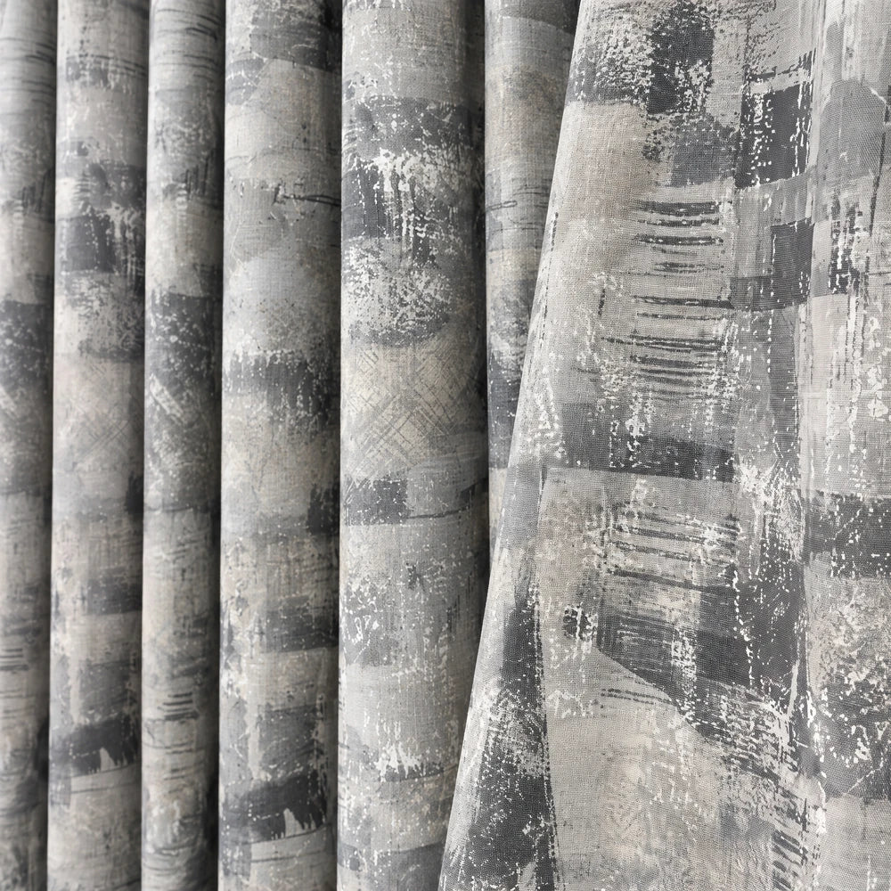 Barkweave Eyelet Lined Curtain