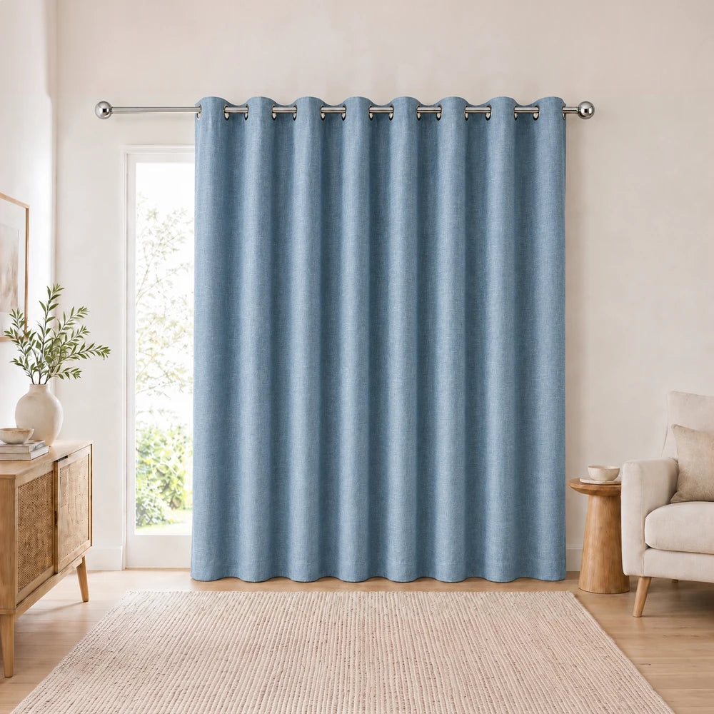 Barkweave Eyelet Lined Curtain