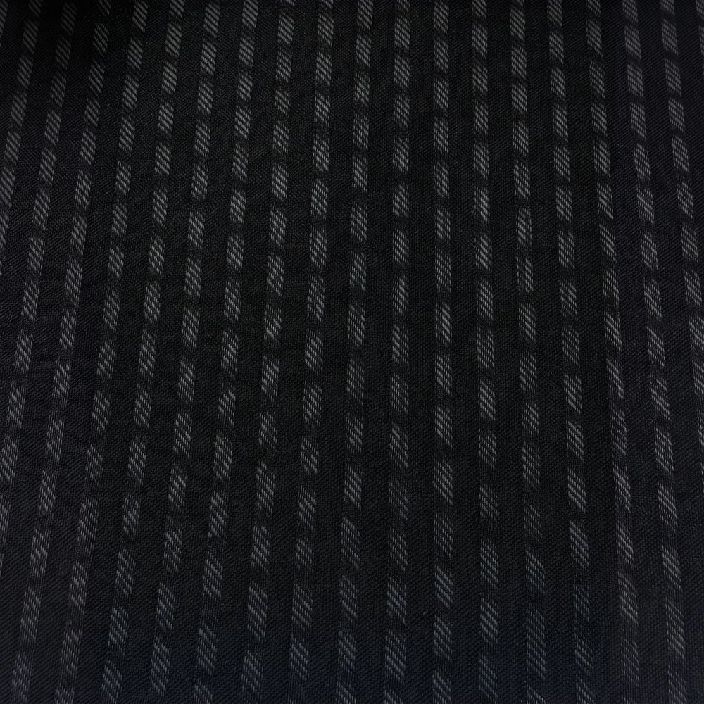 Charlie Textured Taped Lined Curtain in black with diagonal striped weave, offering privacy and refined style.