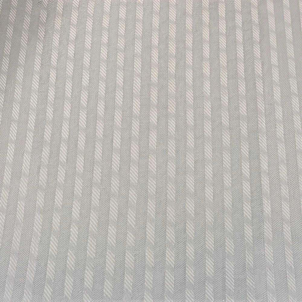 Charlie Textured Taped Lined Curtain in light gray with subtle woven pattern and vertical stripes
