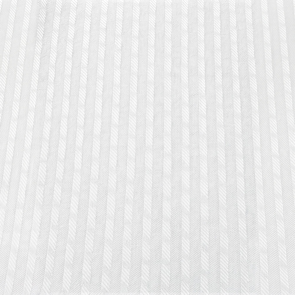 Charlie Textured Taped Lined Curtain in light gray with a subtle woven stripe pattern and soft fabric for a refined window
