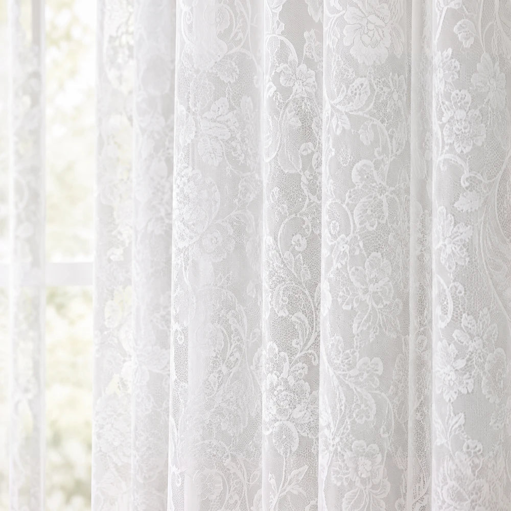 Hope Lace Taped Curtain - 230 x 218cm