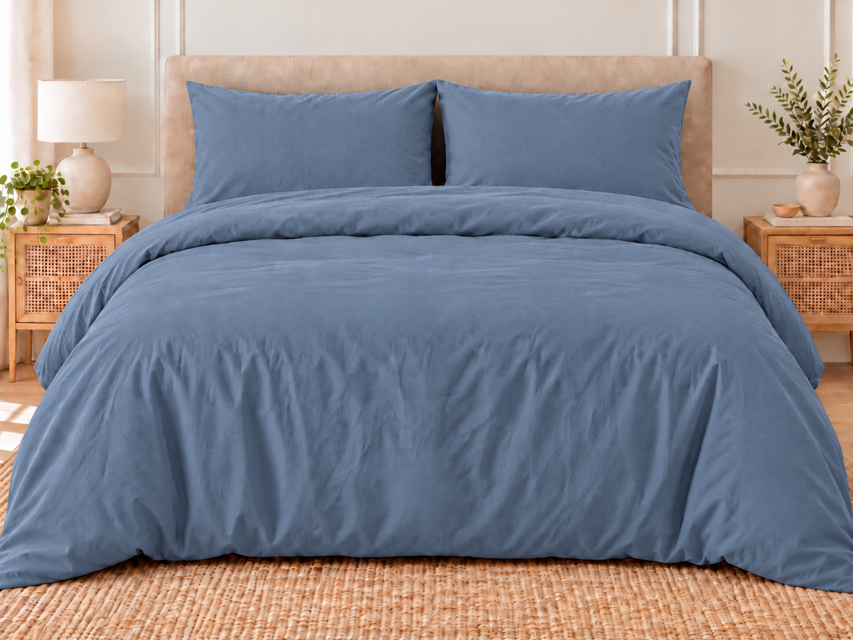 Horrockses Stone Wash Duvet Cover Set