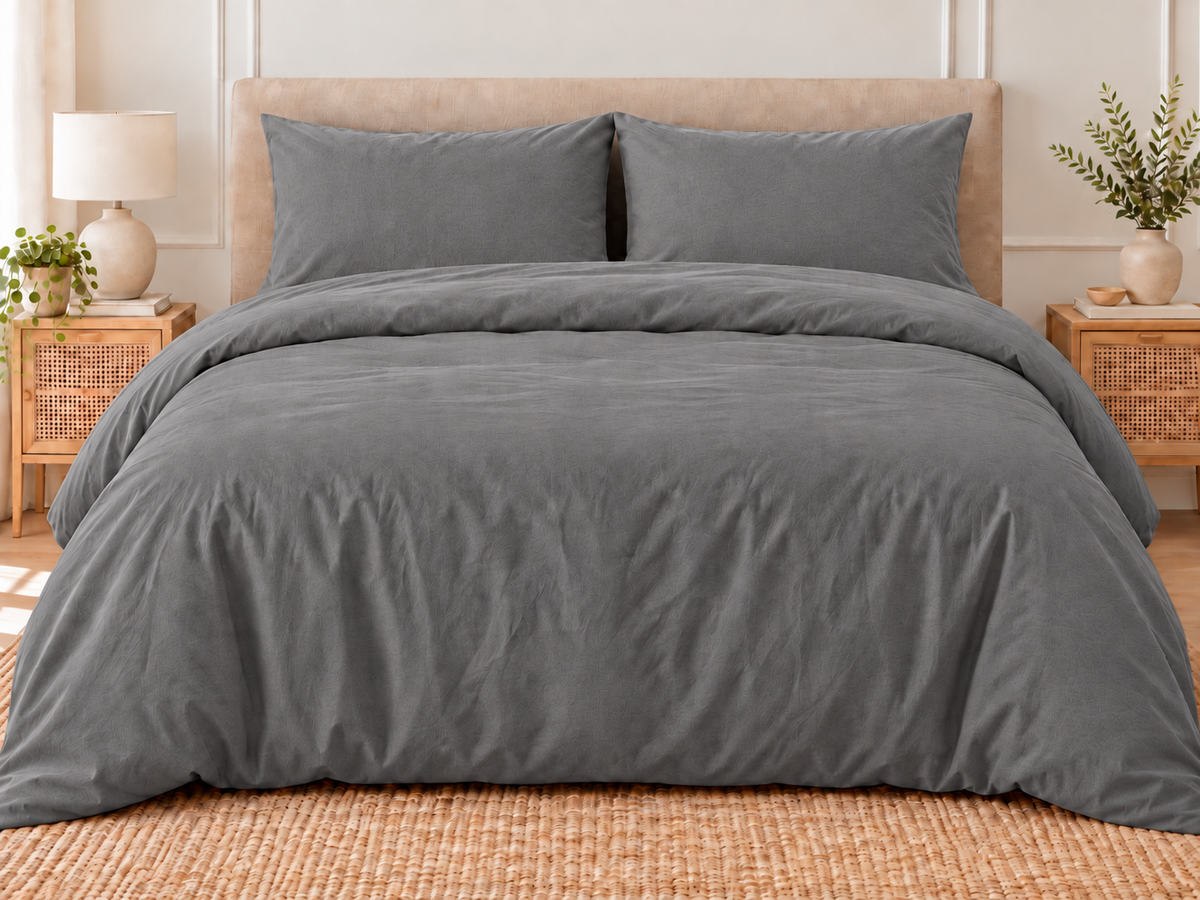 Horrockses Stone Wash Duvet Cover Set