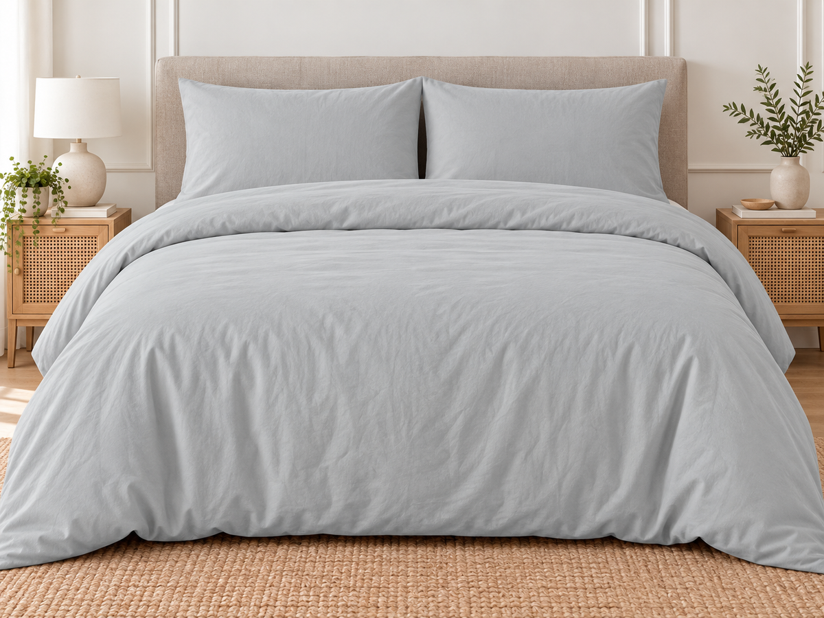 Horrockses Stone Wash Duvet Cover Set