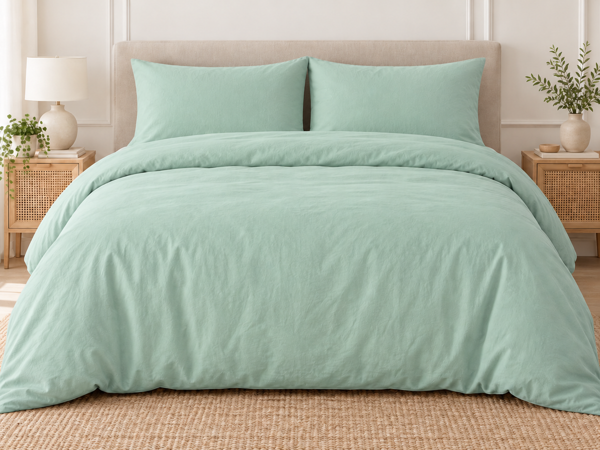 Horrockses Stone Wash Duvet Cover Set