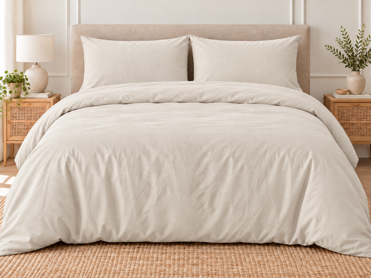 Horrockses Stone Wash Duvet Cover Set