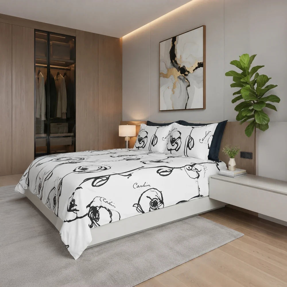 Pierre Cardin Vogue Duvet Cover Set - Contempo Bloom