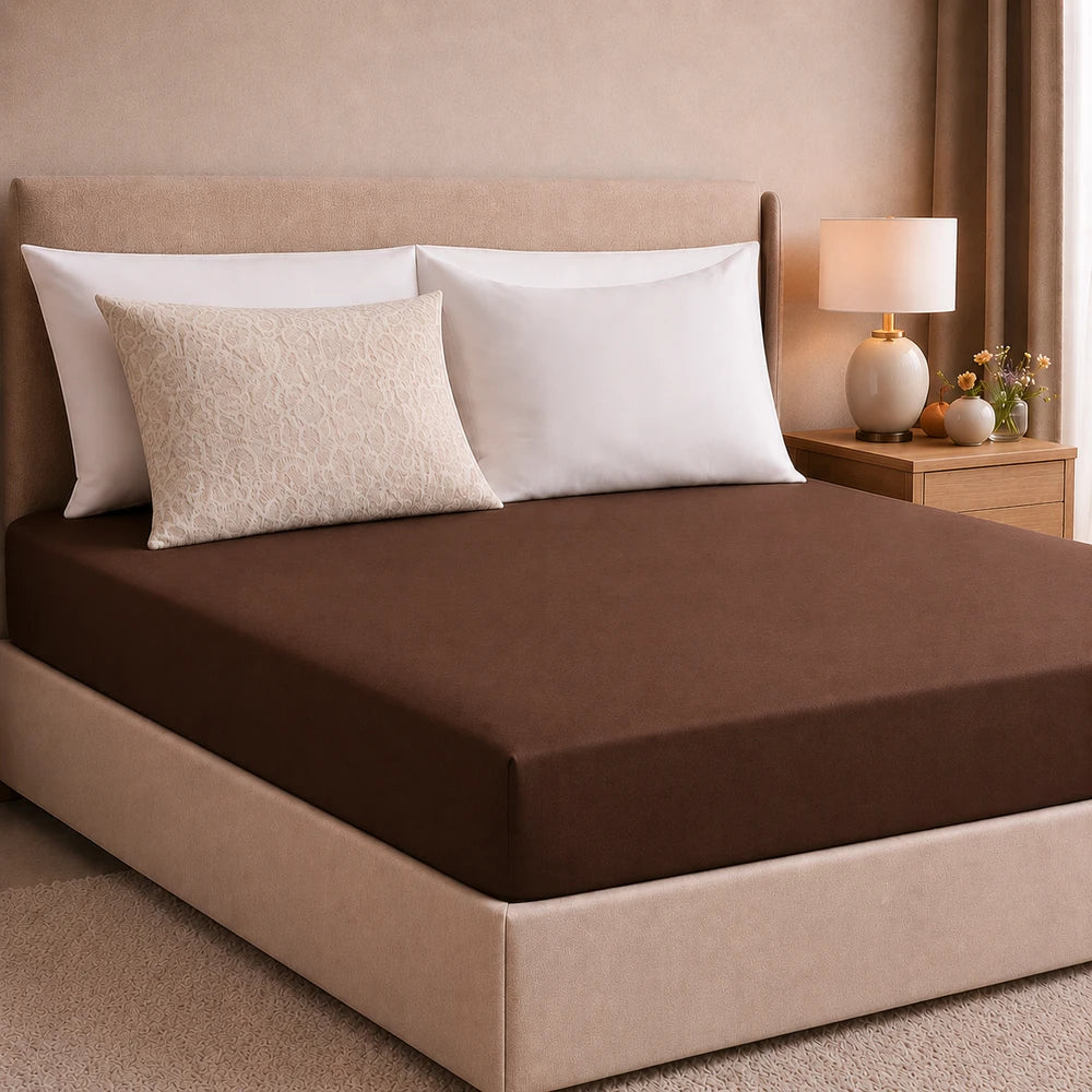 Plain Microfibre Fitted Sheet
