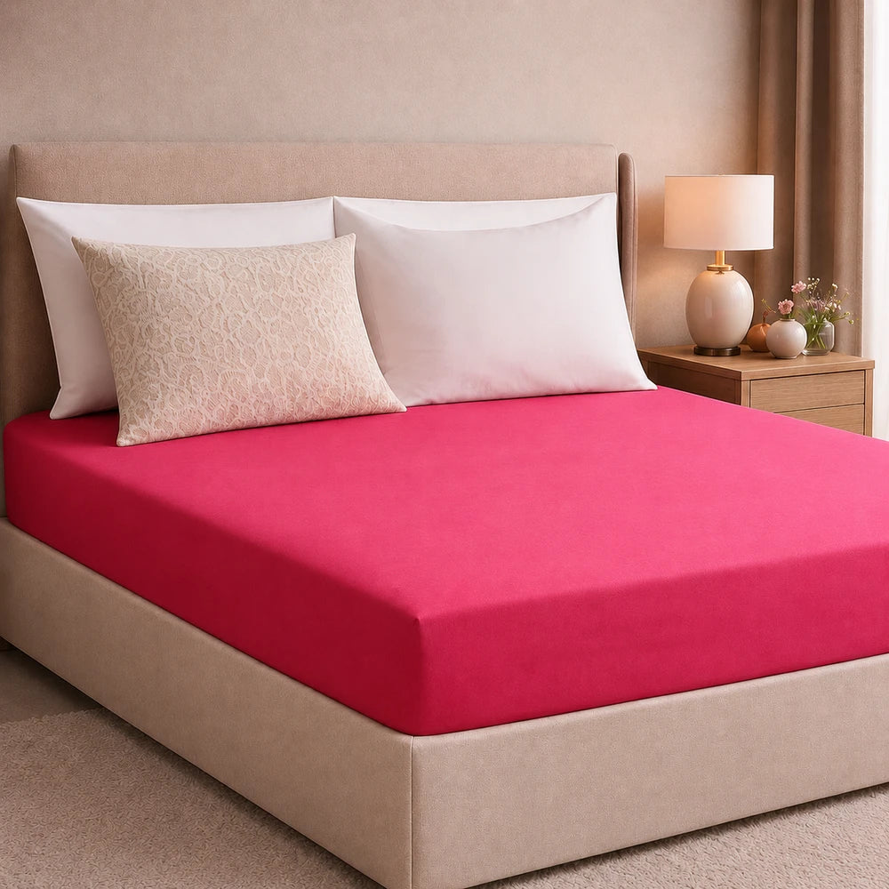 Plain Microfibre Fitted Sheet
