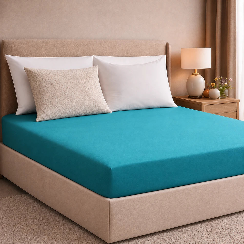 Plain Microfibre Fitted Sheet