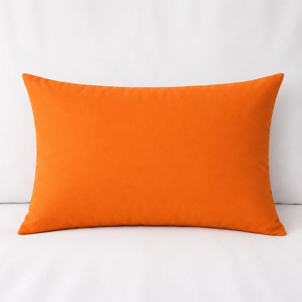 Plain Microfibre Standard Pillowcase in vibrant orange, smooth, soft fabric designed for everyday pillow coverage.