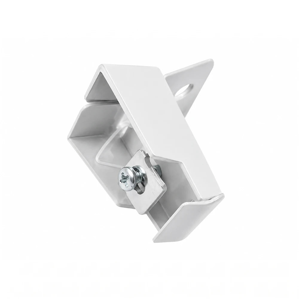 Racer Track single wall bracket pair in white metal finish, wall-mountable for track lighting systems.