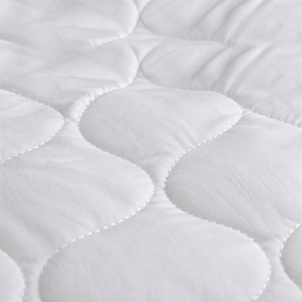 Tela Milano King Pillow Protector in white with quilted, breathable fabric for pillow protection